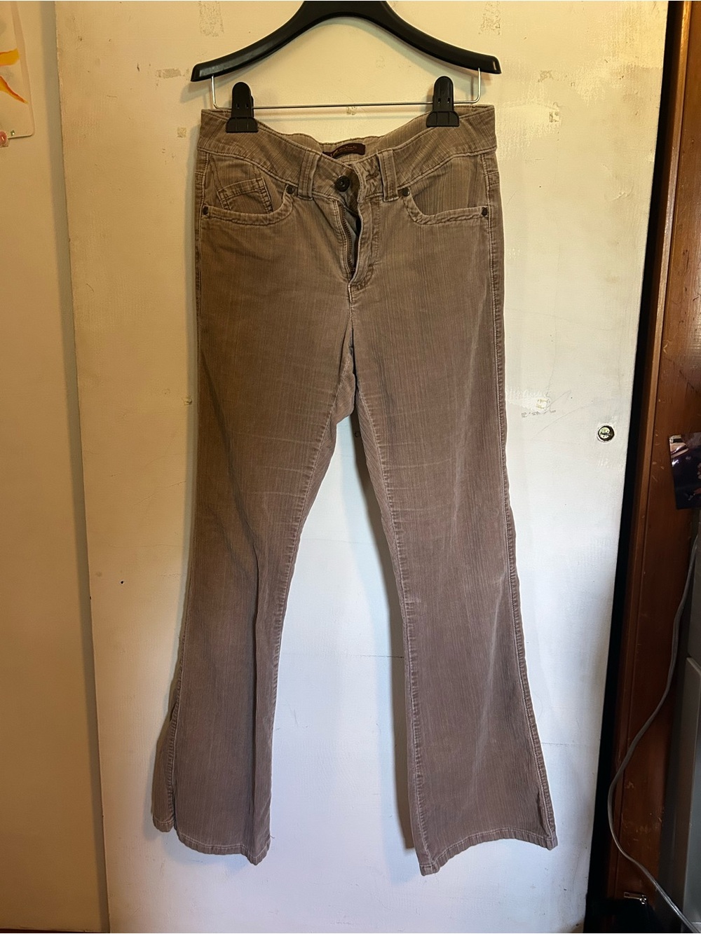 Lee Low-waisted Tan Corduroy Bootcut Pants